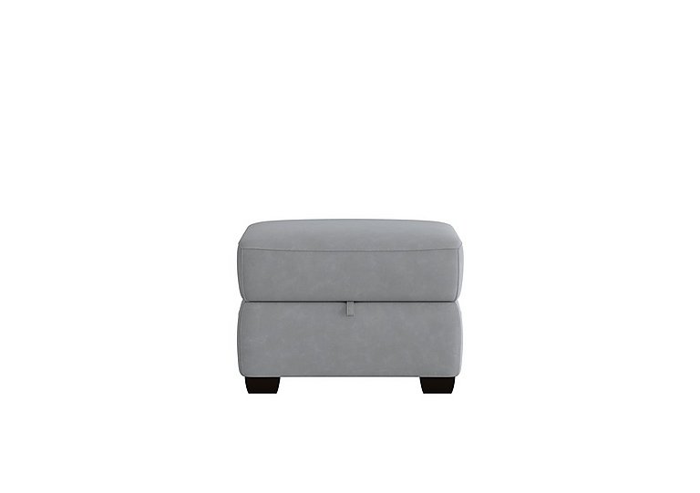 Cozee Fabric Storage Footstool - Bluish Grey