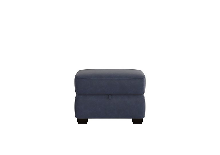 World of Leather - Cozee Fabric Storage Footstool - R23 Blue