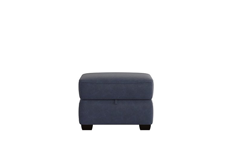 Cozee Fabric Storage Footstool  R23 Blue | Bed Sava