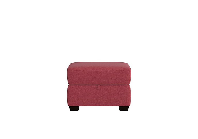 World of Leather - Cozee Fabric Storage Footstool - Red