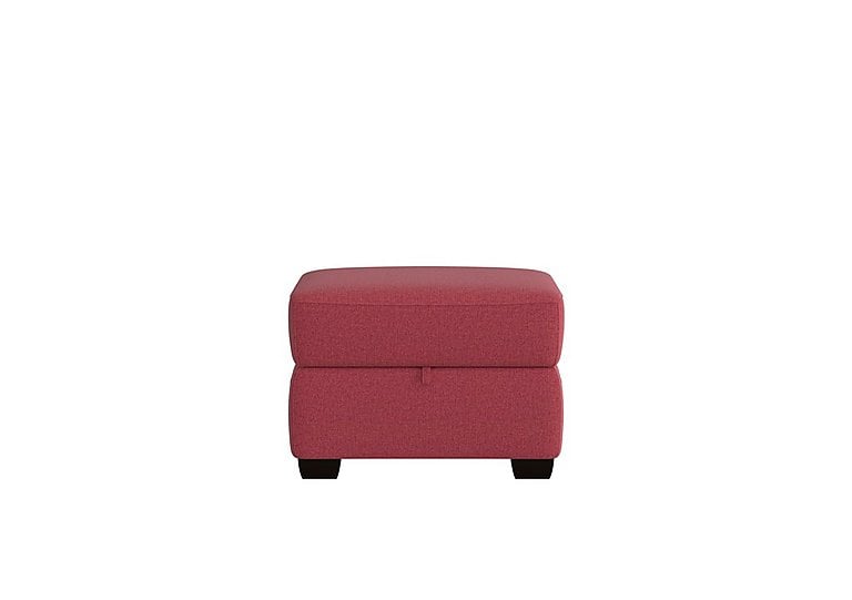 Cozee Fabric Storage Footstool  Red | Bed Sava