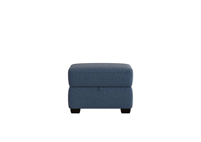 Cozee Fabric Storage Footstool  R38 Blue | Bed Sava
