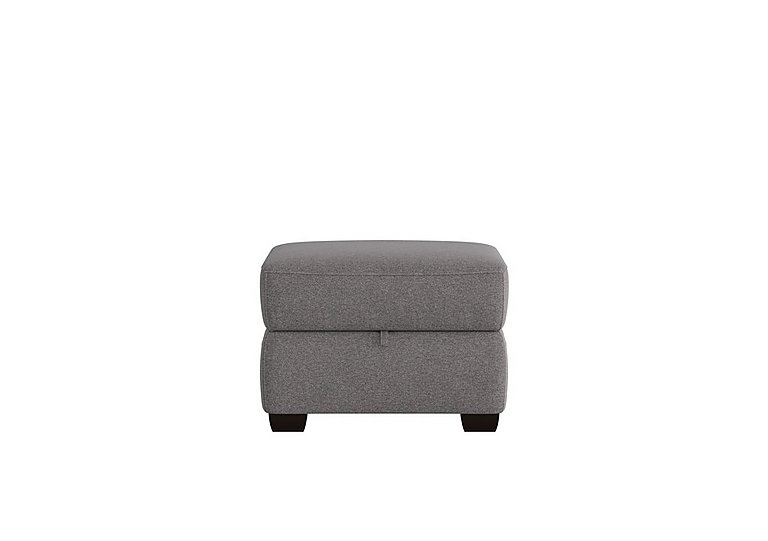World of Leather - Cozee Fabric Storage Footstool - Charcoal Grey
