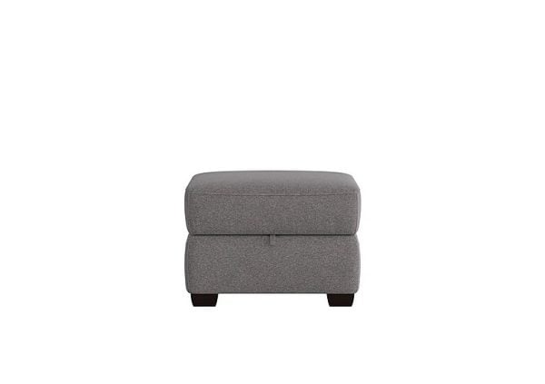 Cozee Fabric Storage Footstool  Charcoal Grey | Bed Sava