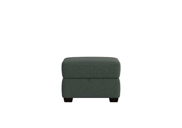 Cozee Fabric Storage Footstool  Moss Green | Bed Sava