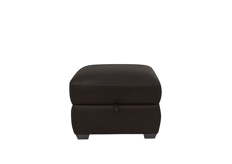 Cozee BV Leather Storage Stool - Dark Chocolate