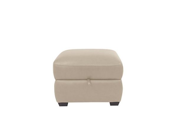 Cozee BV Leather Storage Stool  Dapple Grey | Bed Sava