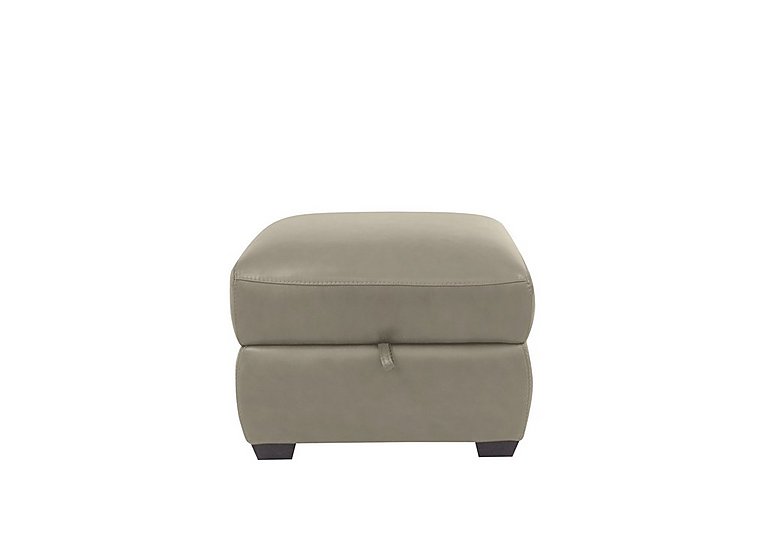 Cozee BV Leather Storage Stool - BV Taupe