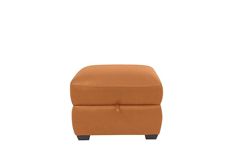 Cozee BV Leather Storage Stool - BV Honey Yellow