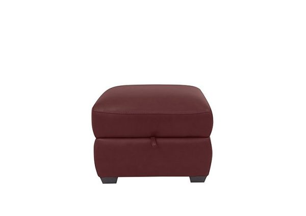 Cozee BV Leather Storage Stool  BV Deep Red | Bed Sava