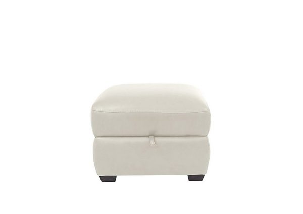 Cozee BV Leather Storage Stool  Frost | Bed Sava