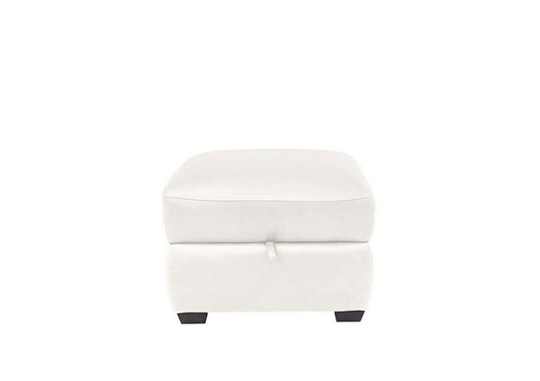 Cozee NC Leather Storage Stool  NC Star White | Bed Sava