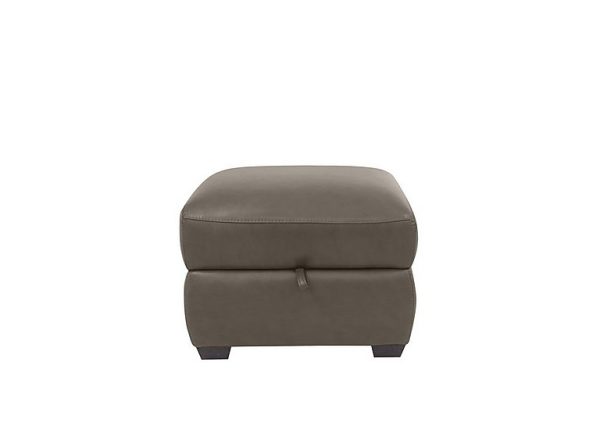 Cozee Leather Storage Stool  Elephant | Bed Sava