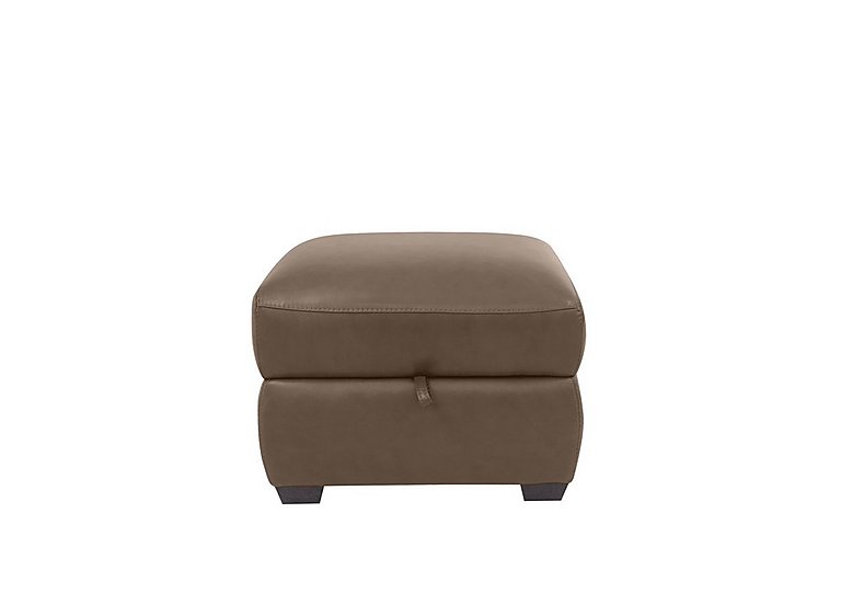 Cozee Leather Storage Stool - Fawn