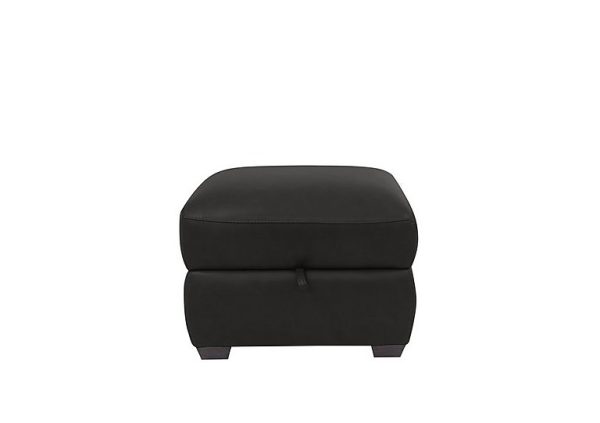 Cozee SK Leather Storage Stool  Carbon Grey | Bed Sava
