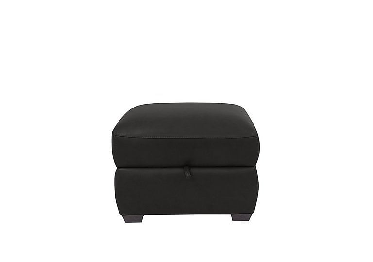 Cozee SK Leather Storage Stool - Carbon Grey