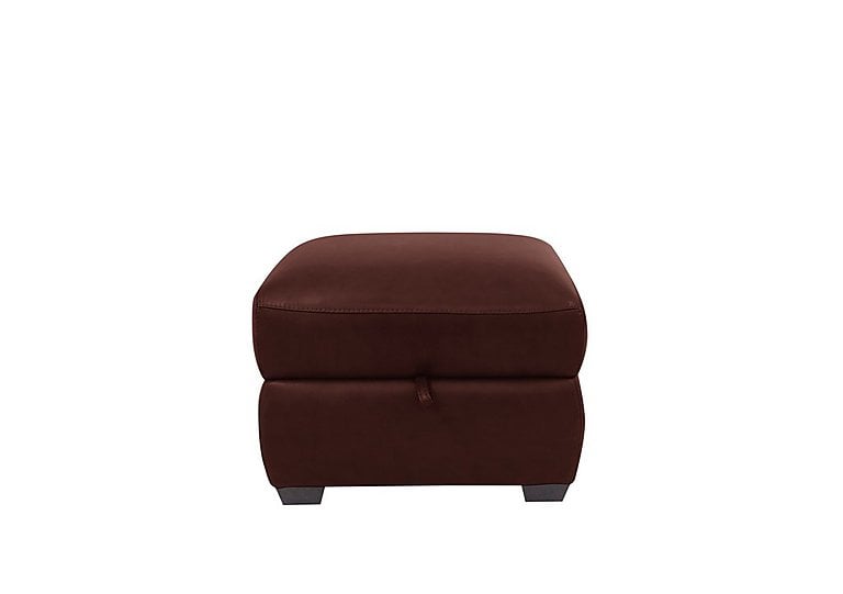 Cozee TO Leather Storage Stool - Black Cherry