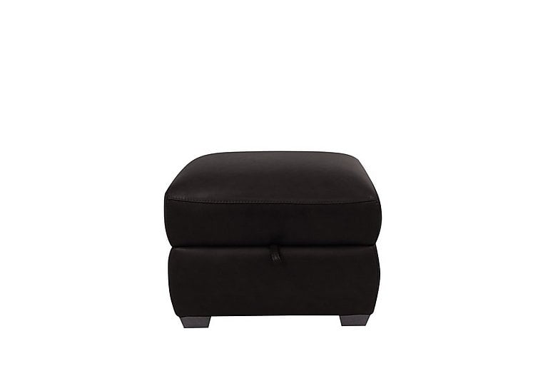 Cozee TO Leather Storage Stool - Mahogany