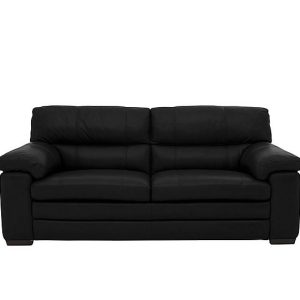 Cozee BV Leather 25 Seater Sofa  Classic Black | Bed Sava
