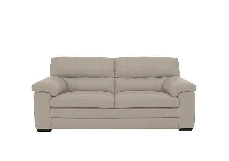Cozee BV Leather 2.5 Seater Sofa - Silver Grey