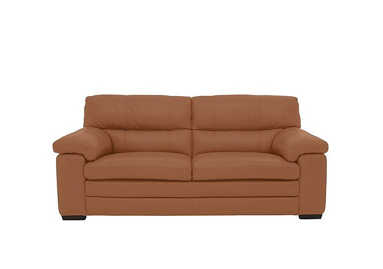Cozee NC Leather 25 Seater Sofa  Pecan Brown | Bed Sava