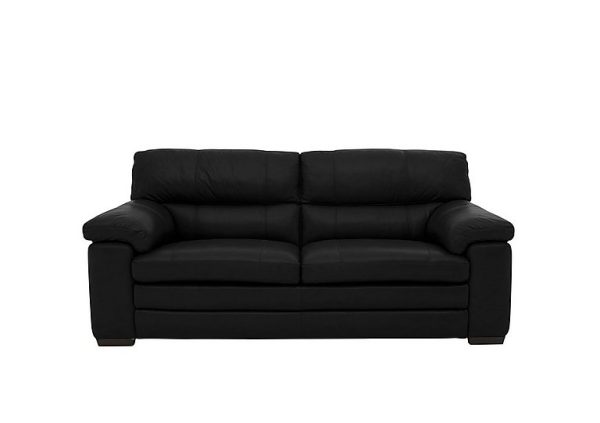 Cozee NC Leather 25 Seater Sofa  Black | Bed Sava