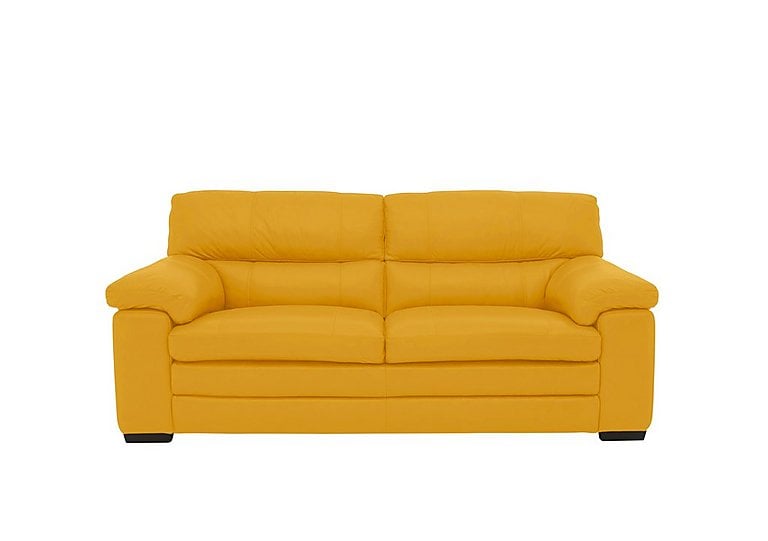 Cozee NC Leather 25 Seater Sofa  Sunflower | Bed Sava