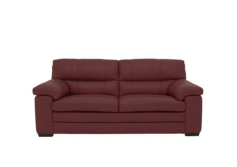 Cozee NC Leather 25 Seater Sofa  NC Deep Red | Bed Sava