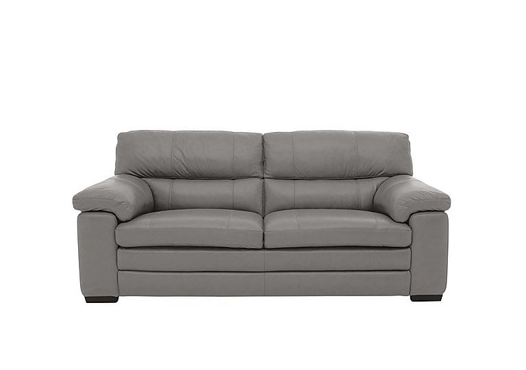 Cozee NC Leather 25 Seater Sofa  Sleet | Bed Sava