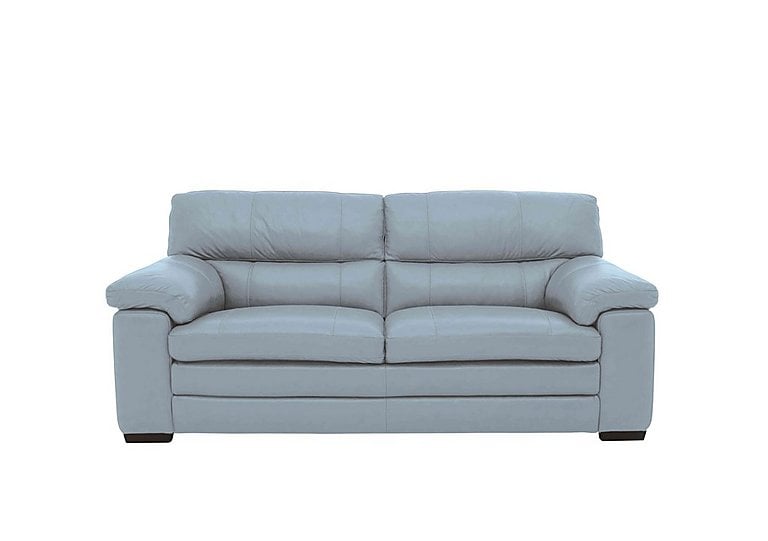 Cozee NC Leather 25 Seater Sofa  Pearl Blue | Bed Sava