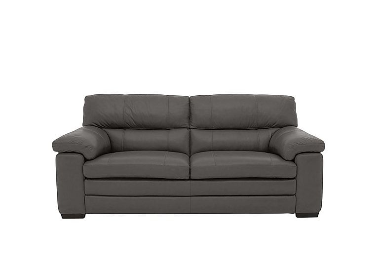 Cozee NC Leather 2.5 Seater Sofa - Charcoal Grey