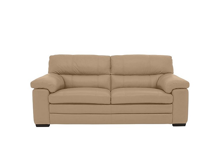 Cozee Leather 25 Seater Sofa  Nude | Bed Sava