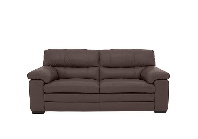 Cozee Leather 25 Seater Sofa  Cacao | Bed Sava