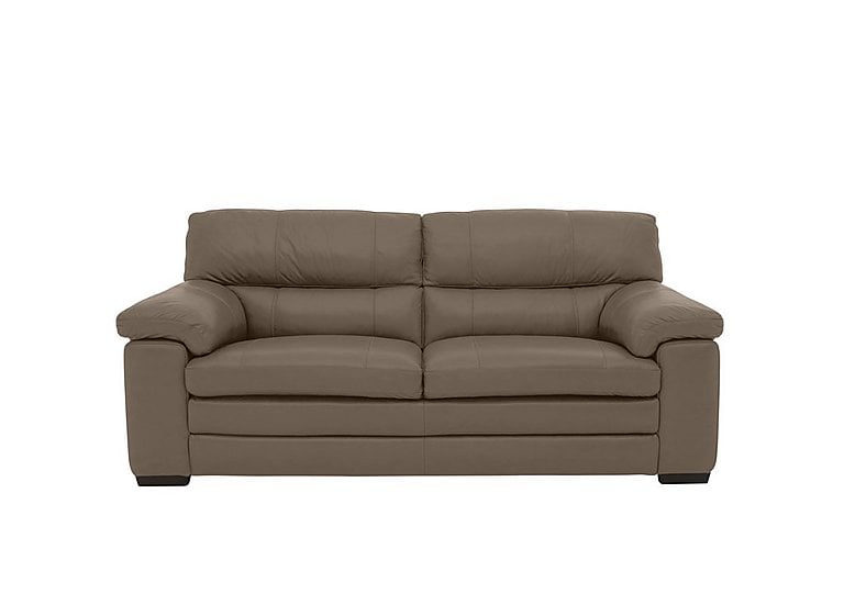 Cozee Leather 25 Seater Sofa  Bark | Bed Sava