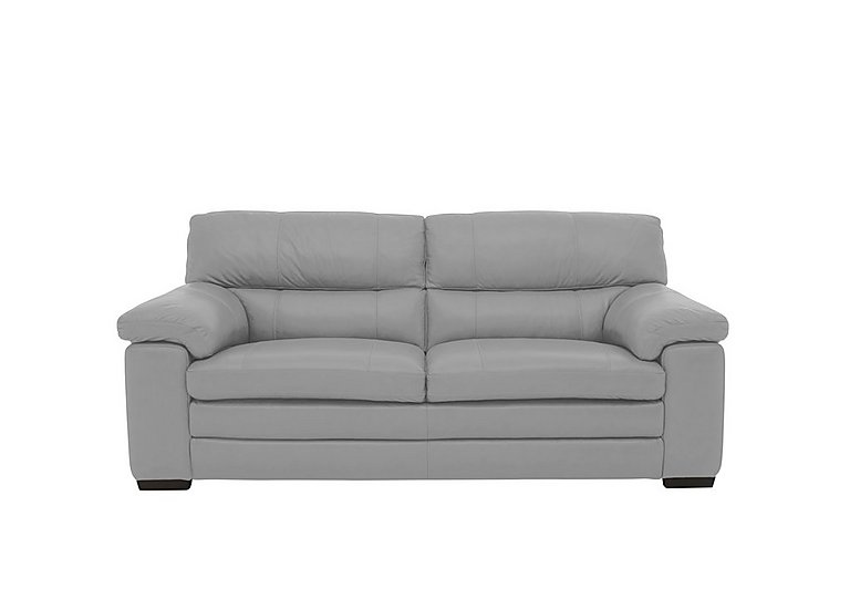 Cozee Leather 25 Seater Sofa  Light Grey | Bed Sava