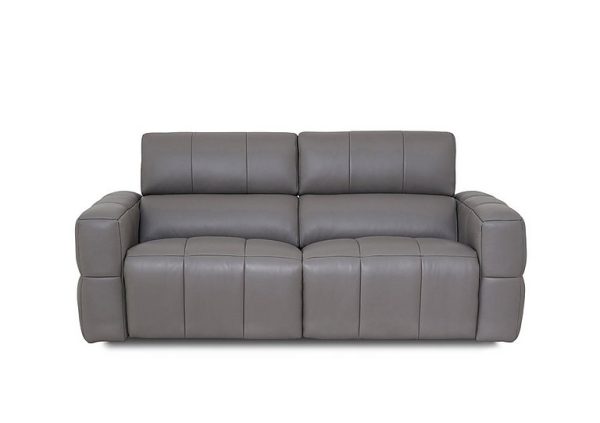 Cube Leather 3 Seater Power Recliner Sofa with Power Headrests | Bed Sava