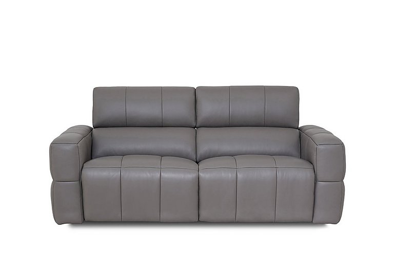Cube Leather 3 Seater Power Recliner Sofa with Power Headrests