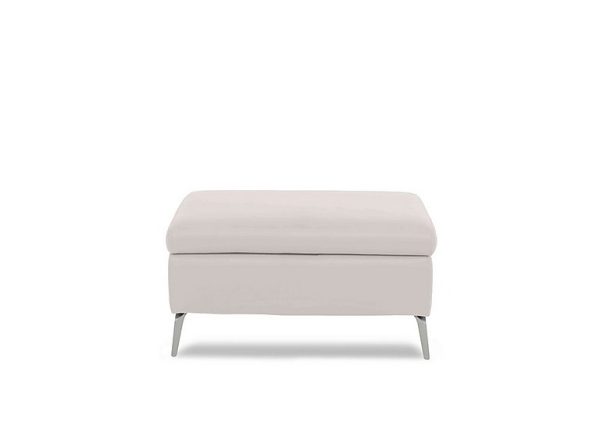 Daytona Leather Footstool  Cotton | Bed Sava