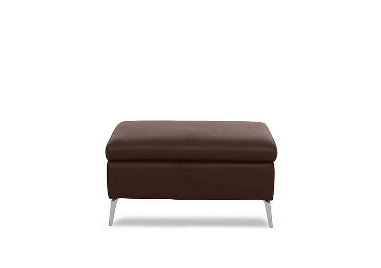 Daytona Leather Footstool - Chocolate