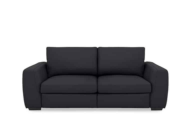 Dinky Leather 3 Seater Sofa with Power Recliner - Lavender Grey