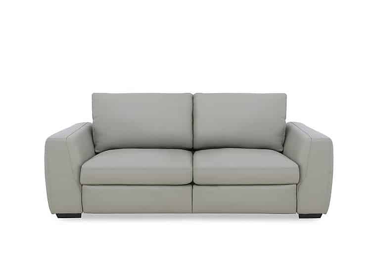 Dinky Leather 3 Seater Sofa with Power Recliner - Lead Grey