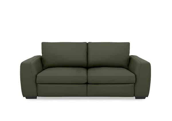 Dinky Leather 3 Seater Sofa with Power Recliner  Oslo Pine | Bed Sava