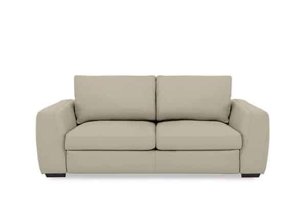 Dinky Leather 3 Seater Sofa | Bed Sava
