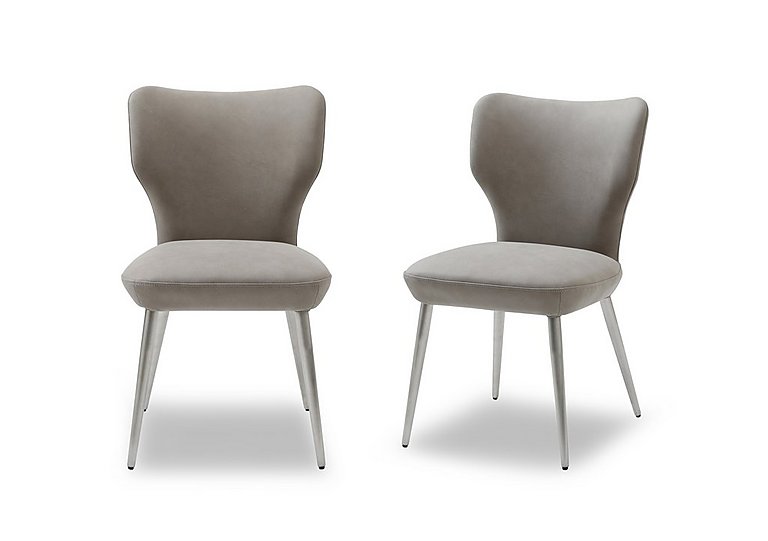 Elegante Pair of Dining Chairs - Taupe