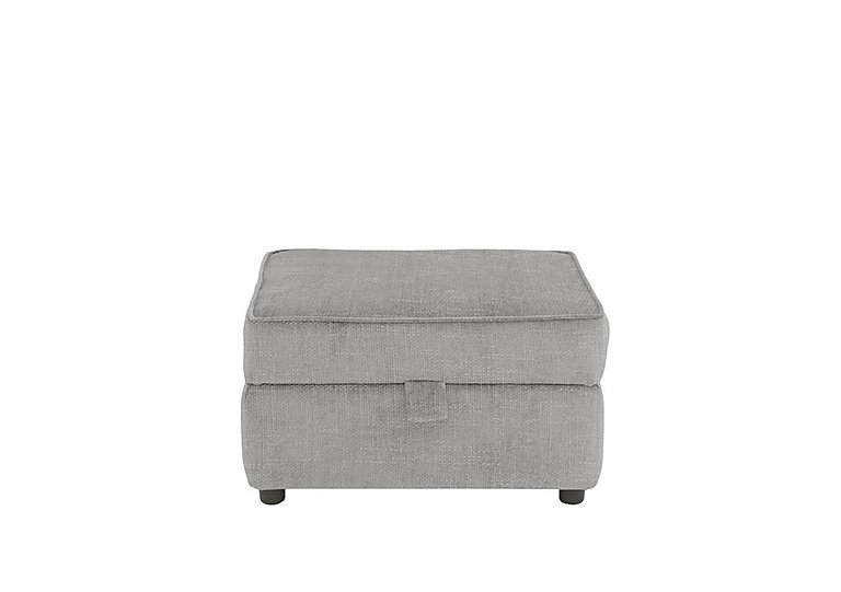 Emilia Storage Footstool - Silver
