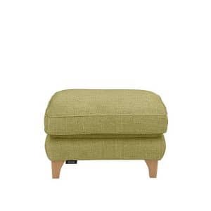 Ercol  Enna Fabric Footstool  Light Green | Bed Sava