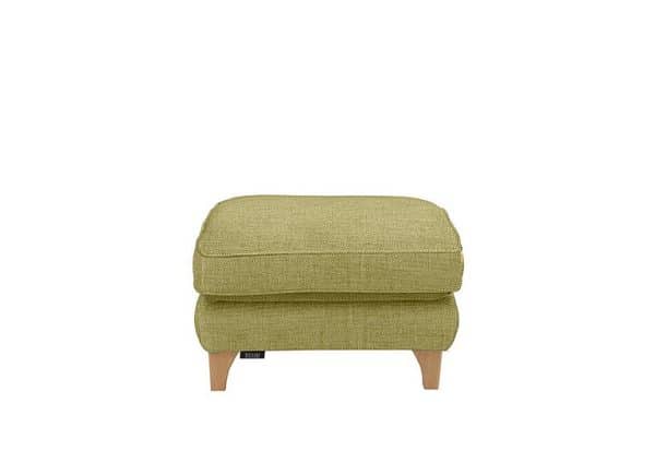 Ercol  Enna Fabric Footstool  Light Green | Bed Sava