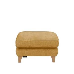 Ercol  Enna Fabric Footstool  Mustard | Bed Sava