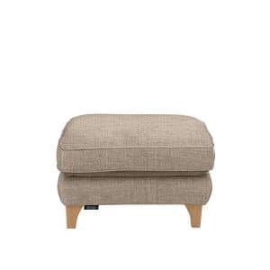 Ercol  Enna Fabric Footstool  Light Brown | Bed Sava