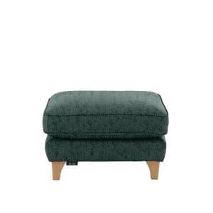Ercol  Enna Fabric Footstool  Green | Bed Sava